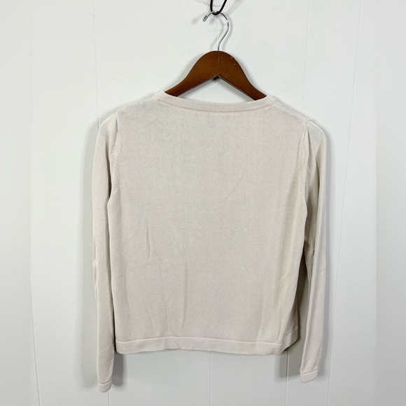 Weekend Max Mara tan beige cardigan knit sweater button front - Picture 3 of 3